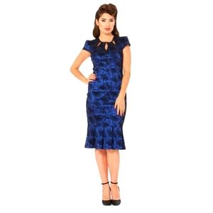 Voodoo Vixen XL blue wiggle cocktail dress